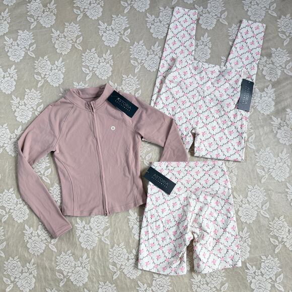 Astoria Activewear Other - Astoria Activewear 3 Piece Rose Floral Set Size S